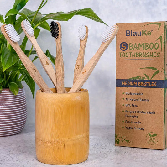 Bamboo Toothbrush Set 5-Pack