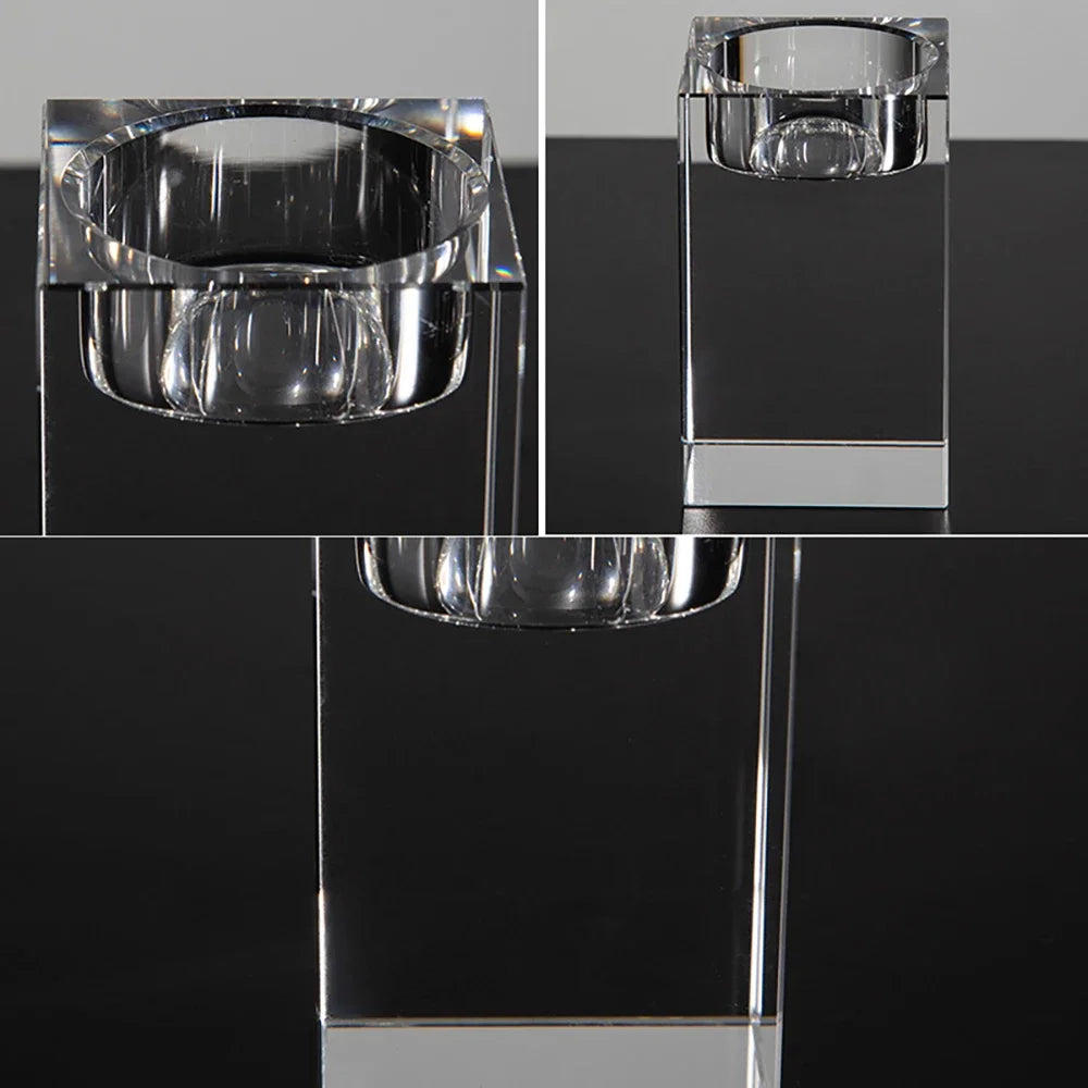 Modern Crystal Glass Candle Holders