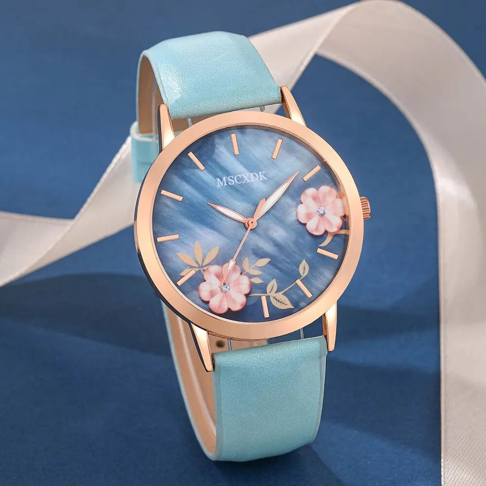 Women’s Floral Watch and Sunglasses